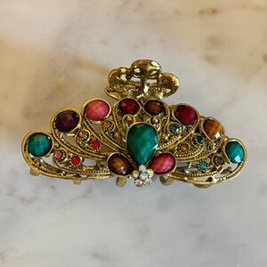 Vintage Jeweled Jaw Clip